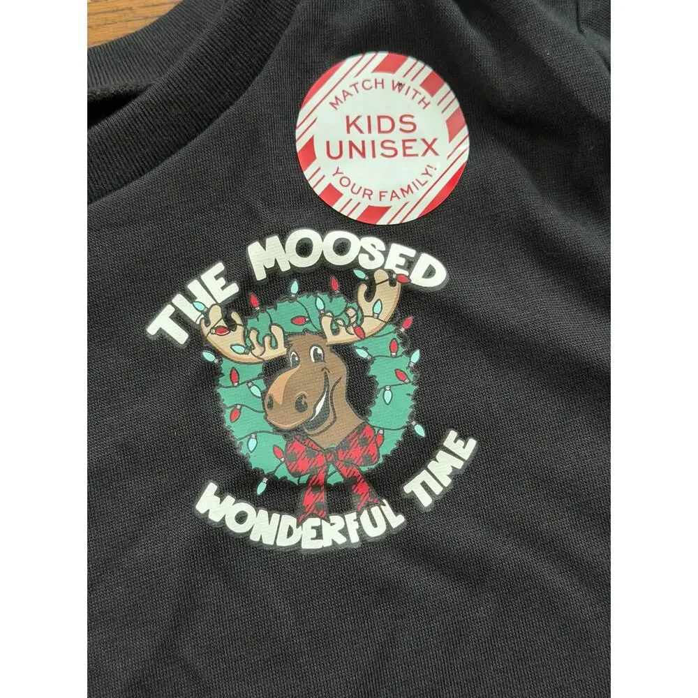 NEW! Size S 8 Moose Buffalo Unisex Christmas Matching Family Pajama Top